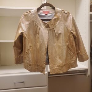 Charlotte Tarantola metallic leather jacket